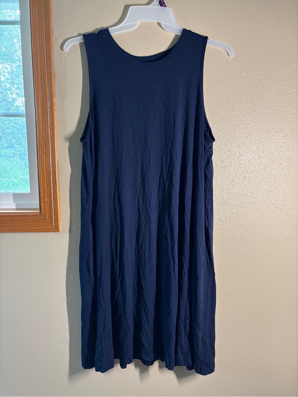NEW Time and Tru Women’s Sleeveless High Neck Dress, navy XXL (20) - Picture 2 of 6